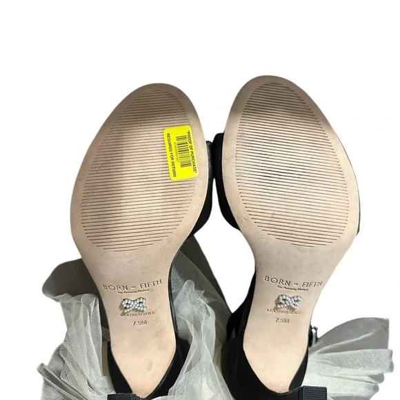 Antonio Melani x Born on Fifth Elle Satin
Tulle Bow Back Heels Black Size 7.5 - Picture 5 of 5